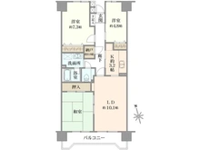 【神奈川県/横浜市戸塚区下倉田町】コープ野村戸塚下倉田 間取り図