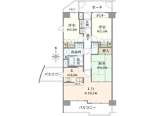 【神奈川県/横浜市戸塚区川上町】東戸塚ガーデンハウス 壱番館 間取り図
