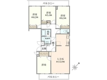 【神奈川県/横浜市戸塚区平戸町】東戸塚緑の街 四号棟 間取り図