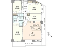 【神奈川県/横浜市戸塚区秋葉町】シティクレスト東戸塚 間取り図