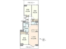 【神奈川県/横浜市保土ケ谷区仏向西】横浜星の丘ビューシティ B棟 間取り図