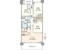 【神奈川県/横浜市戸塚区品濃町】プラウド東戸塚 間取り図
