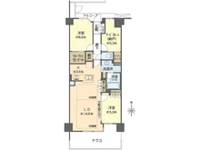 【大阪府/吹田市片山町】プラウド吹田 間取り図