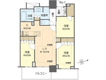 【大阪府/堺市堺区三国ヶ丘御幸通】プラウドタワー堺東 間取り図