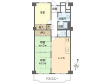 【大阪府/豊中市上新田】メゾン桃山台 2号棟 間取り図
