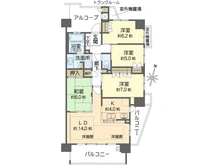 【大阪府/吹田市山田西】プラウド千里山田 間取り図