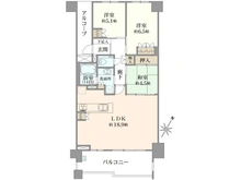 【大阪府/吹田市藤白台】プラウド北千里 間取り図