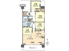 【大阪府/吹田市片山町】プラウド吹田 間取り図