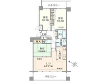 【兵庫県/西宮市甲子園二番町】グランステイツ甲子園二番町 間取り図