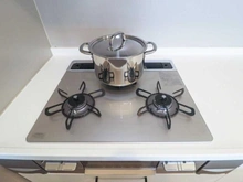 【神奈川県/川崎市麻生区上麻生】新百合ヶ丘パークハウス キッチン：三ツ口コンロ