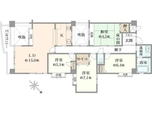 【神奈川県/横浜市青葉区奈良町】ワコーレ玉川学園 B-3号棟 間取り図