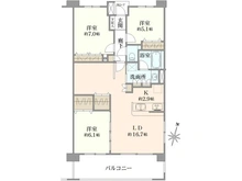 【神奈川県/横浜市緑区長津田みなみ台】ライフレビュー長津田 間取り図