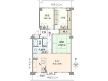 【神奈川県/横浜市青葉区奈良町】モアクレスト玉川学園 弐番館 間取り図