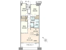 【神奈川県/横浜市緑区中山】プラウド横濱中山 間取り図