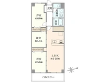 【神奈川県/川崎市高津区下作延】溝の口スカイハイツ 間取り図