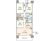 【神奈川県/川崎市幸区新小倉】クレストプライムレジデンスプロムナード 七番街 間取り図