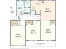 【神奈川県/横浜市青葉区青葉台】青葉台マンション B棟 間取り図