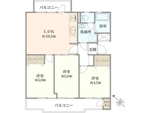 【神奈川県/横浜市緑区霧が丘】霧が丘グリーンタウン　 第1-6号棟 間取り図