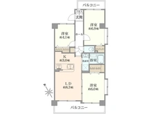 【神奈川県/横浜市緑区中山】中山ダイヤモンドマンション 間取り図