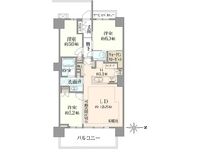 【東京都/北区王子】プラウド王子神谷 間取り図