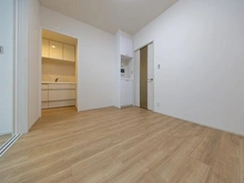 【東京都/中央区新富】エスポワール銀座東 リビング・ダイニング：写真左奥：キッチン