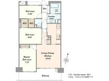 【東京都/世田谷区粕谷】ジェイシティ千歳烏山 間取り図