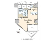 【東京都/渋谷区恵比寿】リシェ広尾 間取り図