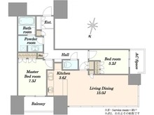 【東京都/港区赤坂】赤坂タワーレジデンストップオブザヒル 間取り図