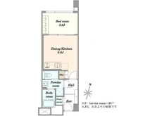 【東京都/港区元赤坂】オリエント赤坂モートサイド 間取り図