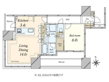 【東京都/中央区湊】シティタワー銀座東 間取り図