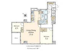【東京都/港区赤坂】マノー乃木坂 間取り図