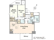 【東京都/港区赤坂】プレミスト赤坂翠嶺 間取り図