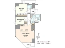 【東京都/港区元赤坂】ジオ元赤坂 間取り図