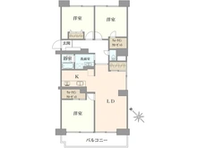 【千葉県/船橋市本中山】西船橋ハイム 3号棟 間取り図