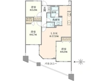 【東京都/江東区東砂】レクセルガーデン仙台堀川公園 間取り図