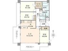 【千葉県/市川市真間】サンウッド市川真間グリーンヒルズ A棟 間取り図
