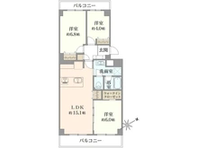【千葉県/市川市鬼高】コスモ市川パサージュ 間取り図