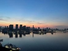 【東京都/港区海岸】ローレルタワールネ浜松町 眺望：夕方