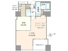 【東京都/港区海岸】ローレルタワールネ浜松町 間取り図