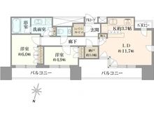 【東京都/港区芝】カテリーナ三田タワースイート　ウエストアーク 間取り図