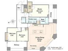 【東京都/港区芝浦】芝浦アイランドケープタワー 間取り図