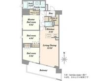 【東京都/府中市若松町】レーベン府中若松町DUASS 間取り図