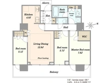 【東京都/港区芝浦】プラウドタワー芝浦 間取り図