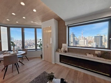 【東京都/港区芝】カテリーナ三田タワースイート イーストアーク リビング：※家具・調度品は販売価格に含まれておりません