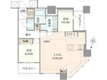 【東京都/港区芝】カテリーナ三田タワースイート イーストアーク 間取り図