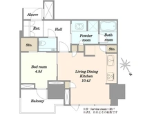【東京都/港区芝浦】プラウドタワー芝浦 間取り図