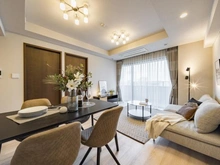 【東京都/渋谷区恵比寿南】プラウド恵比寿ヒルサイドガーデン リビング・ダイニング：家具調度品は価格に含まれません