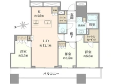 【東京都/港区白金】アトラスタワー白金レジデンシャル 間取り図