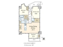 【神奈川県/横浜市港北区新横浜】ミオカステーロ新横浜II 間取り図