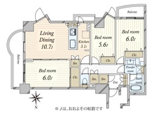 【東京都/目黒区駒場】朝日マンション駒場 B棟 間取り図